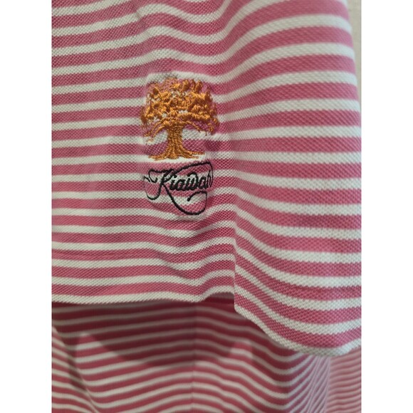 Polo Golf Ralph Lauren Pima Shirt Mens Large 100% Pima Cotton Pink Striped Soft - Picture 2 of 4